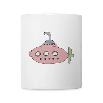 Playful submarine motif for children - Mug - white - Front