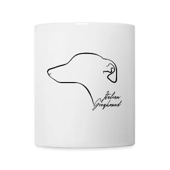 ITALIAN GREYHOUND Profil Windhunde Wilsigns Hunde - Tasse - Weiß - Vorne