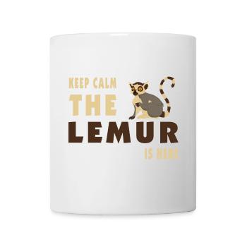 Keep Calm Lemur is here / Geschenk - Tasse - Weiß - Vorne