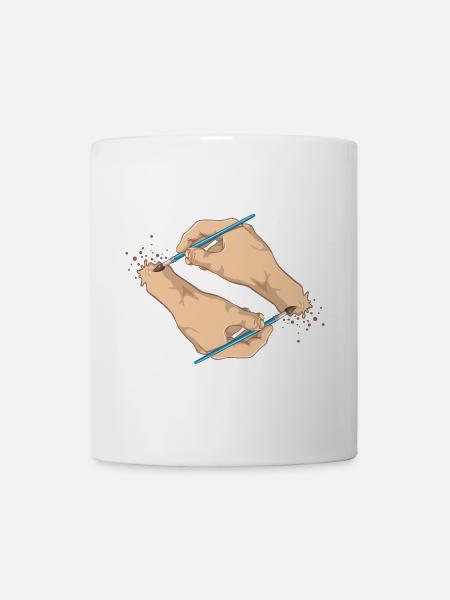Hände und Pinsel - Tasse - Weiß