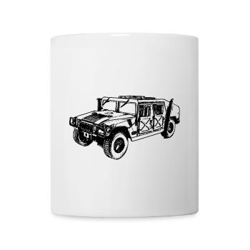 Hummer H1 H2 H3 US Military Off-Road Vehicle - Mug - white - Front