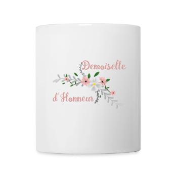 demoiselle d'honneur -collection mariage bucolique - Mug blanc - blanc - Devant