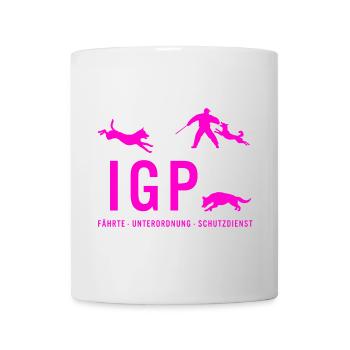 IGP Hundesport - pink - Tasse - Weiß - Vorne