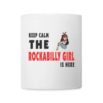 Jeune fille rockabilly Keep Calm - Mug blanc - blanc - Devant