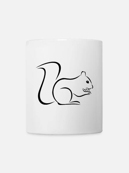 Eichhörnchen - Tasse - Weiß