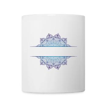 Mandala Cyan Magenta - Tasse - Weiß - Vorne