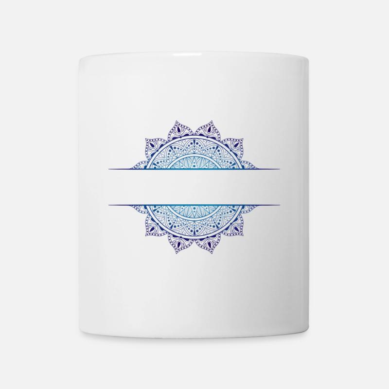Mandala Cyan Magenta - Tasse - Weiß