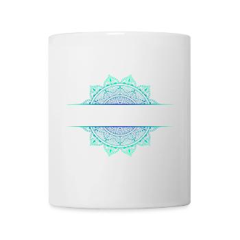 Mandala Cyan Green - Tasse - Weiß - Vorne