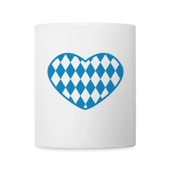 Herz - Bayern - Raute - Tasse - Weiß - Vorne
