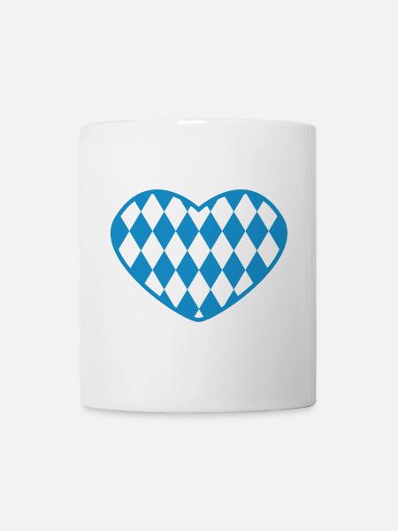 Herz - Bayern - Raute - Tasse - Weiß