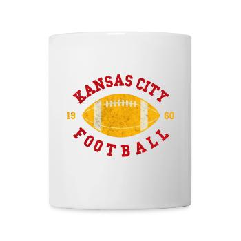 Kansas City Football Vintage Emblem - Tasse - Weiß - Vorne