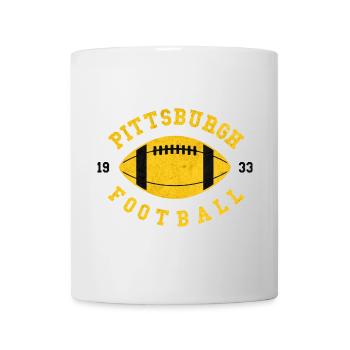 Pittsburgh Football Vintage Gold Logo - Mug - white - Front