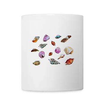 Colourful Seashells Marine Pattern - Mug - white - Front