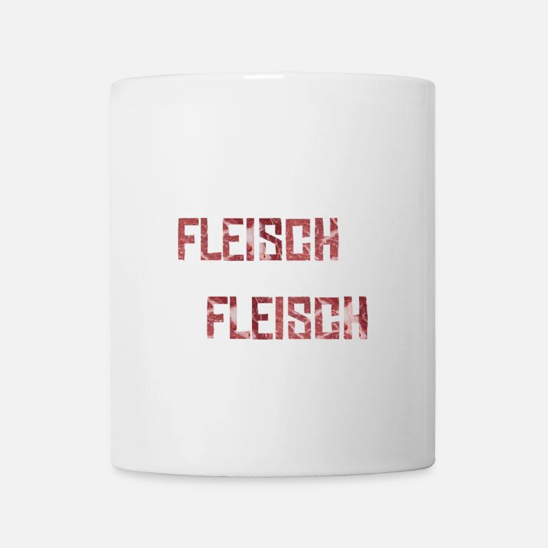 Nur Fleisch macht Fleisch Geschenkidee - Tasse - Weiß