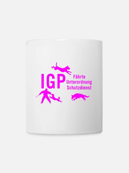 IGP Hundesport - pink - Tasse - Weiß