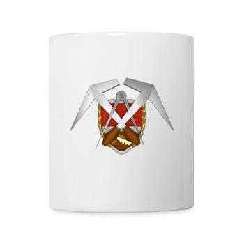 Handwerk Dachdecker Emblem - Tasse - Weiß - Vorne