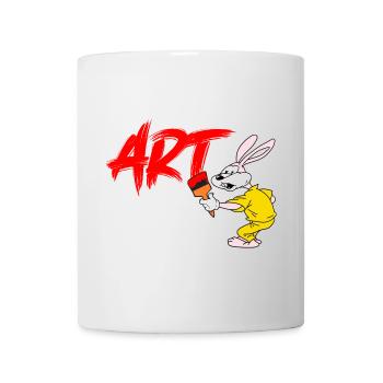 Serge le Lapin artiste - Mug blanc - blanc - Devant