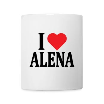 t-shirt I love Alena t-shirt gift idea - Mug - white - Front