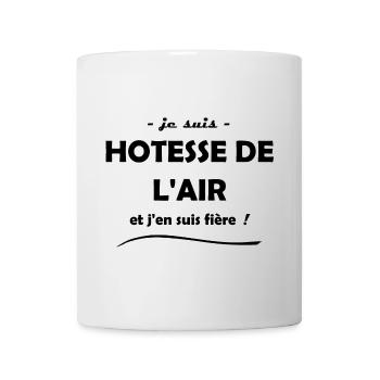 fier d être hôtesse de l air - Mug blanc - blanc - Devant