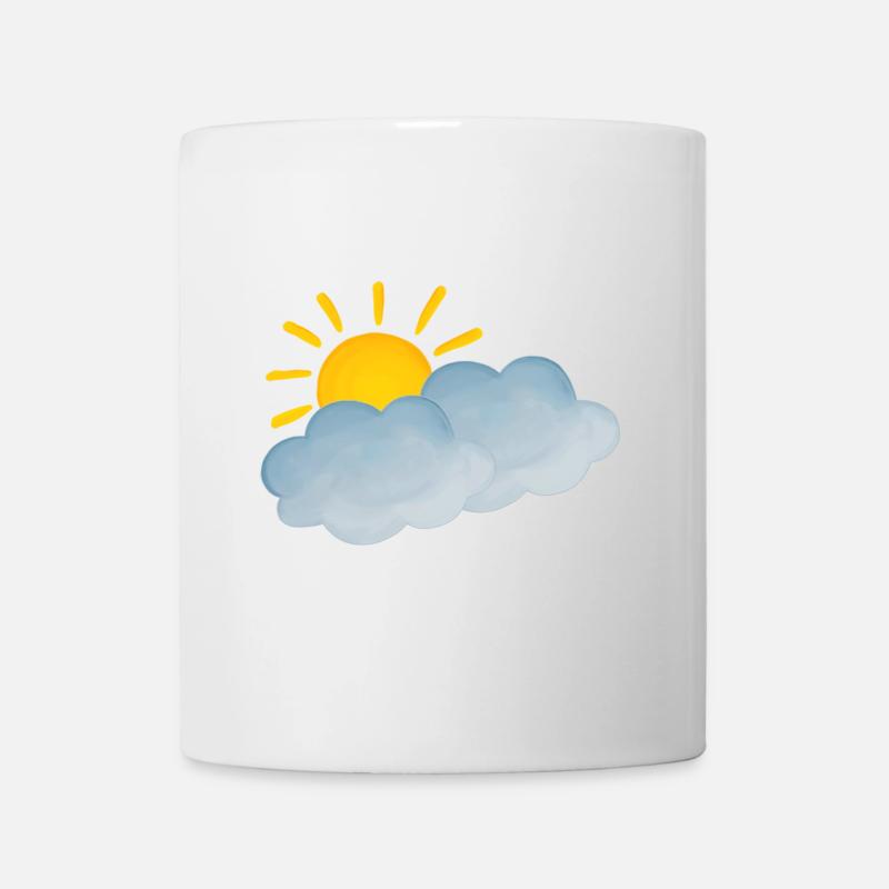 Weather cloudy cheerful - Mug - white