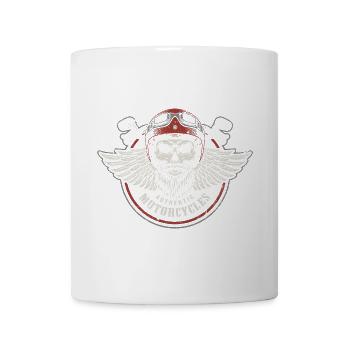 Grim Wings Motorcycle Skull Emblem - Mug - white - Front