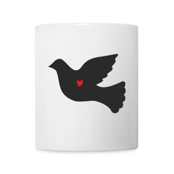 Taube Friedenstaube - Tasse - Weiß - Vorne