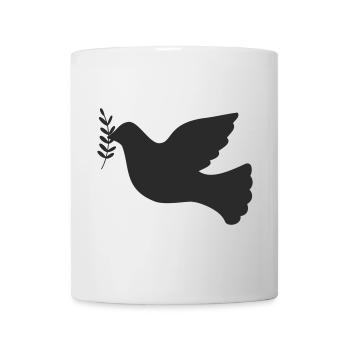 Symbole de paix de la colombe de la paix - Mug blanc - blanc - Devant