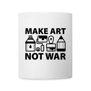 Faire de l’art et non de la guerre - Mug blanc - blanc - Devant