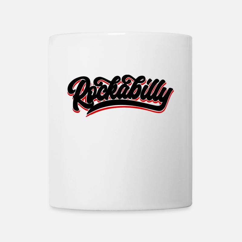 Rockabilly Schrift Text - Tasse - Weiß
