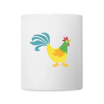 Rooster pattern colorful Easter Farmer Animal love colorful - Mug - white - Front