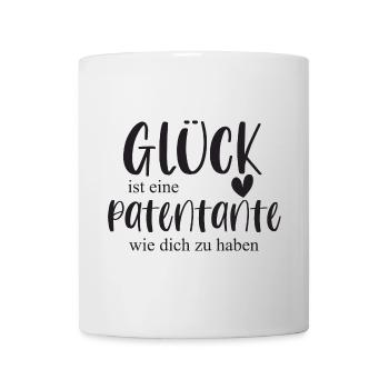 Patentante Geschenk Glück Patin Bedanken - Tasse - Weiß - Vorne