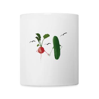 Vegetable friendship illustration - Mug - white - Front