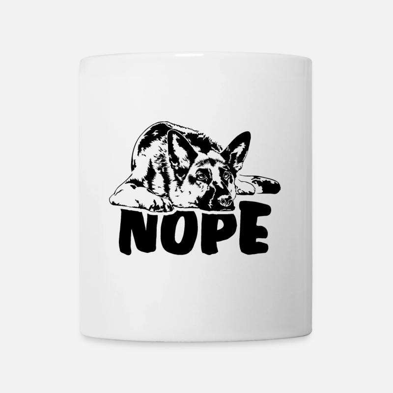 DEUTSCHER SCHÄFERHUND Nope Hundespruch Hunde - Tasse - Weiß