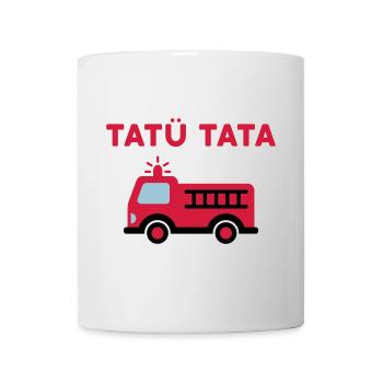 Tatü tata (Feuerwehrauto mit Leiter) - Tasse - Weiß - Vorne