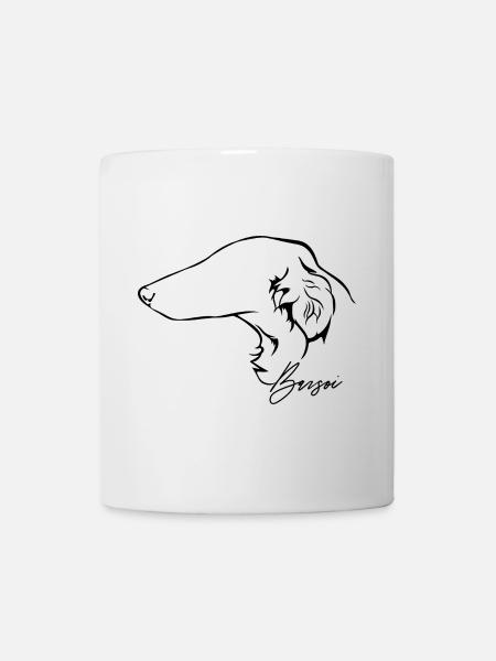 BARSOI Profil Chiens Chiens Greyhounds Wilsigns - Mug blanc - blanc