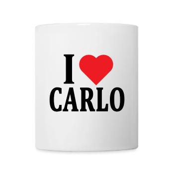 T-shirt J’adore Carlo t-shirt idée cadeau - Mug blanc - blanc - Devant