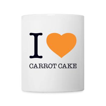 I LOVE CARROT CAKE Karottenkuchen - Tasse - Weiß - Vorne