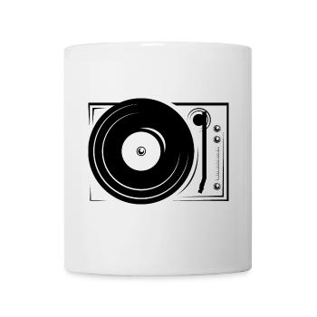 dj vinyl Platten turntable Symbol Icon - Tasse - Weiß - Vorne