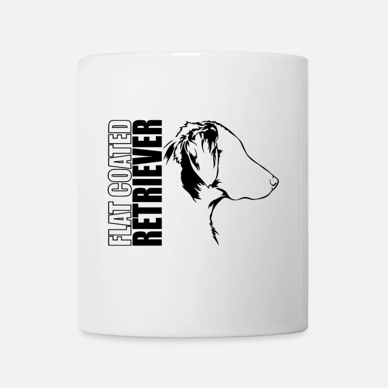 FLAT COATED RETRIEVER Profil Hunde Hund Wilsigns - Tasse - Weiß