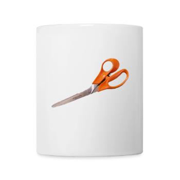 Orange Schere - Tasse - Weiß - Vorne