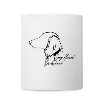 LONG HAIRED DACHSHUND Profile Dogs Dog Wilsigns - Mug - white - Front