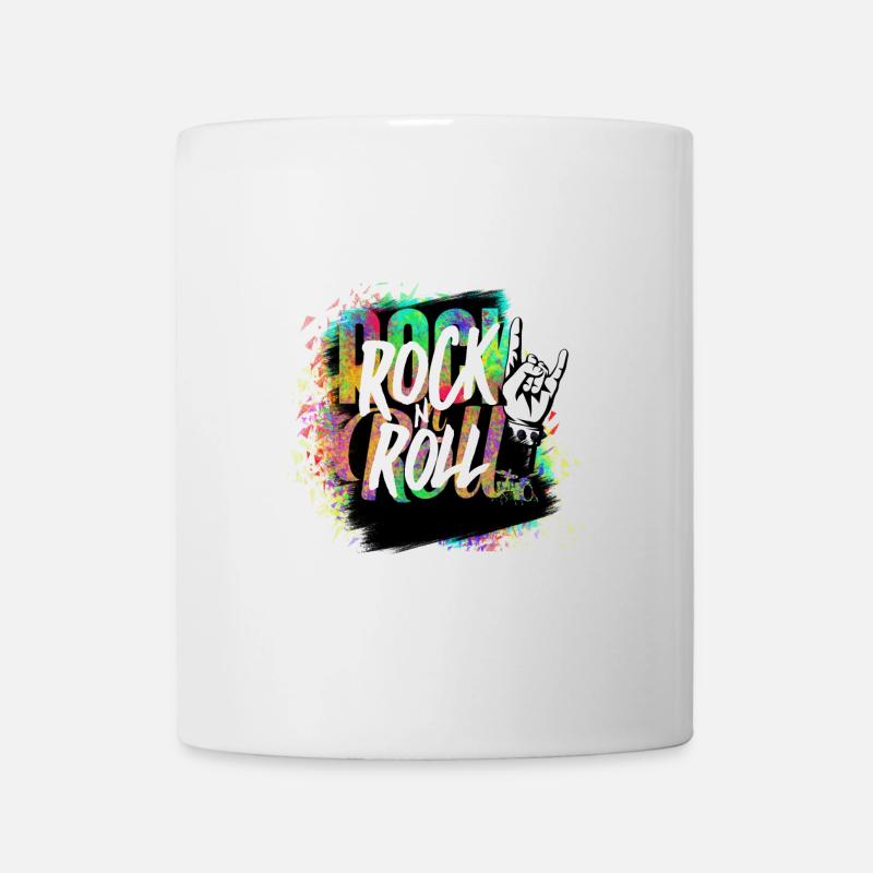 Explosion de couleurs Rock n Roll - Mug blanc - blanc