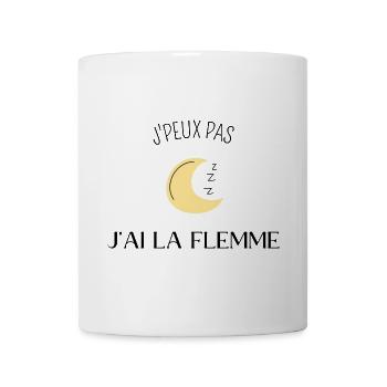 Je peux pas jai la flemme - Mug blanc - blanc - Devant
