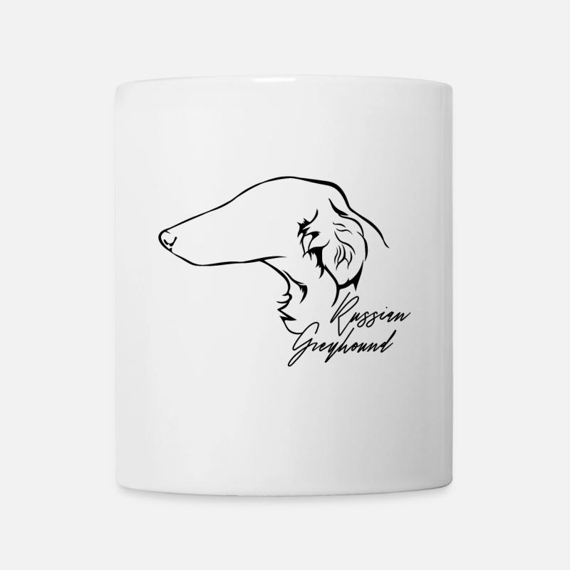 RUSSIAN GREYHOUND Profil Chiens Wilsigns - Mug blanc - blanc