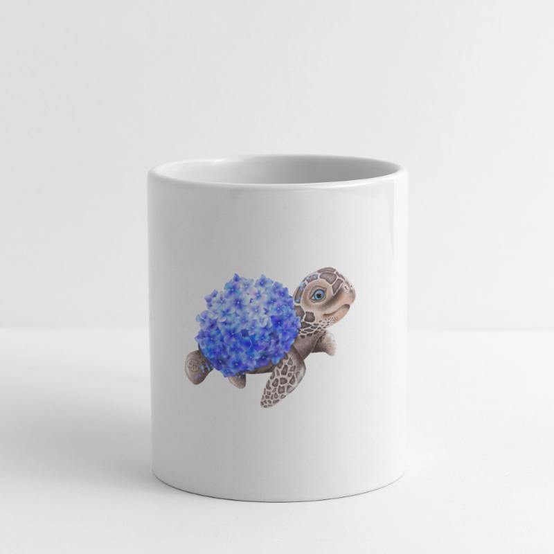 Turtle with Hydrangea Mug