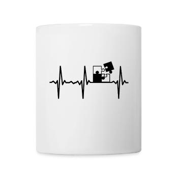 Puzzle Pulse Game Night Game Play Game Pulse Pulse - Mug blanc - blanc - Devant