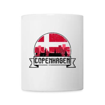 Badge Skyline de Copenhague - Mug blanc - blanc - Devant