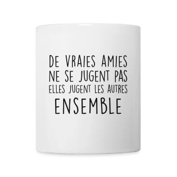 LES VRAIS AMIES - Mug blanc - blanc - Devant