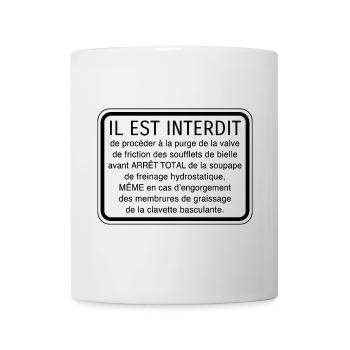 Charabia mécanique - Mug blanc - blanc - Devant
