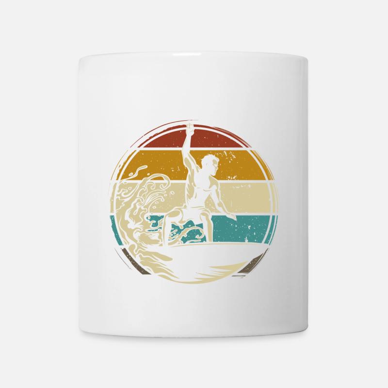 Surfer Wellenreiter retro - Tasse - Weiß